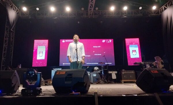 Ketua KPU Bolmong Afif Zuhri saat sambutan pada Launching Tahapan Pilkada Bolmong 2024, 5 Juni 2024. (Foto.timurexpress.co)