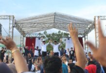Deklarasi Kemerdekaan ARUS, di Lapangan Olahraga Gogaluman, Tutuyan, Kabupaten Boltim, Minggu 18 Agustus 2024, sore. (foto.Chimo/timurexpress.co)