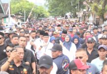 Gemuruh Massa ARus Padati Ibu Kota Tutuyan Jelang Pendaftaran