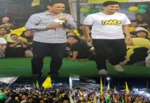Weny Gaib - Rendy Virgiawan Mangkat di Kampanye Bersahabat The Winner di Kelurahan Gogagoman, Kecamatan Kotamobagu Barat, Kota Kotamobagu, Jumat 22 November 2024, malam. (foto.yudi/timurexpress.co)