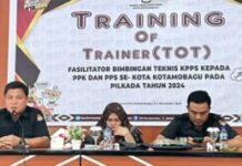 KPU Kotamobagu gelar Training fo Trainer pada Pilkada Kotamobagu 2024. (foto.Ist/KPU Kotamobagu)