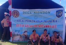Areal kemah pramuka Rutan Kelas IIB Kotamobagu. (foto.Ist/Rutan Kotamobagu)