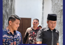 Zulkarnain Sambangi Rutan Kotamobagu Karutan Kotamobagu, Aris Yuliyanta saat mendampingi, Kabid Yan Bin Kanwil Ditjen Pas Sulut, Zulkarnain, melakukan kontrol pada area Beranggang di Rutan Kelas IIB Kotamobagu, Jumat 6 Maret 2026. (foto.Ilham/Rutan Kotamobagu)