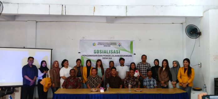 Pemdes Sia gelar sosialisasi pengawasan dan pengelolaan keuangan desa, di balai desa setempat, Jumat 8 Mei 2026. (foto.Ist/Pemdes Sia)