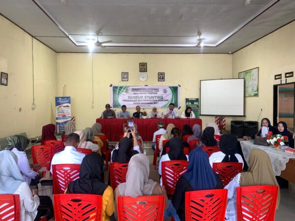 Pemerintah Desa (Pemdes) Moyag Tampoan gelar Rembuk Stunting di Balai Desa setempat. (foto.dok.Pemdes Moyag Tampoan)