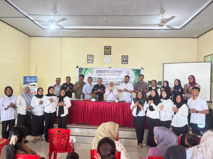 Pemerintah Desa (Pemdes) Moyag Tampoan gelar Rembuk Stunting di Balai Desa setempat. (foto.dok.Pemdes Moyag Tampoan)