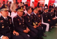 Karutan Kotamobagu Aris Yuliyanta (kiri), saat mengikuti HUT ke-81 RI, Senin 17 Agustus 2026. (foto.Ist/Rutan Kotamobagu)