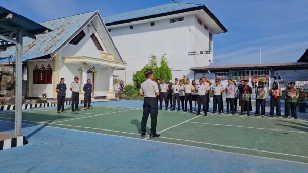 Karutan Kotamobagu, Aris Yuliyanta, saat menyampaikan arahan kewaspadaan kebakaran di lingkungan Rutan, Kamis 10 September 2026. (foto.ist/Rutan Kotamobagu)